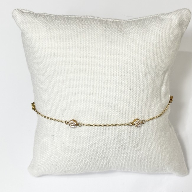 Bracelet fleurs, Oz, or 750