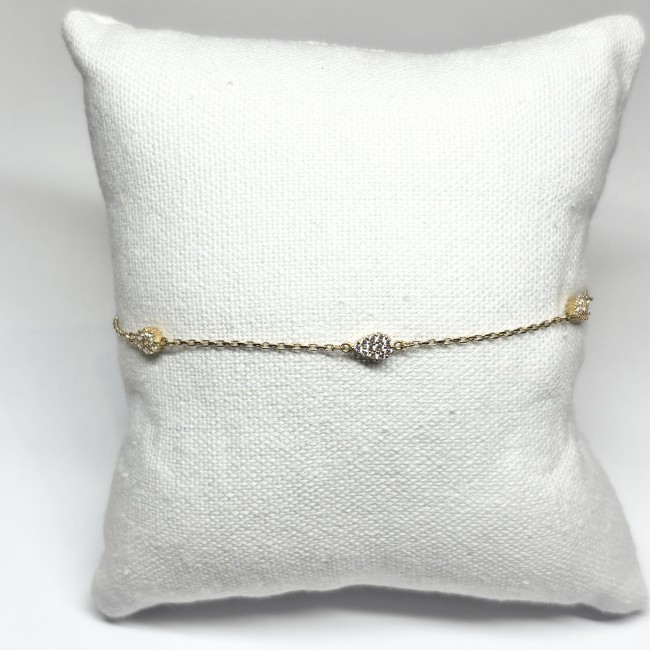 Bracelet gouttes, or 750 