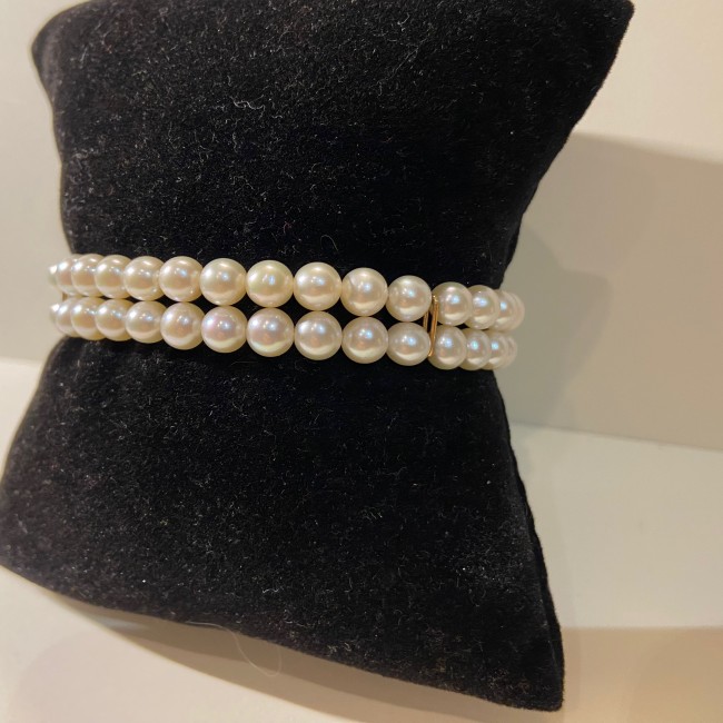 Bracelet perles double rang