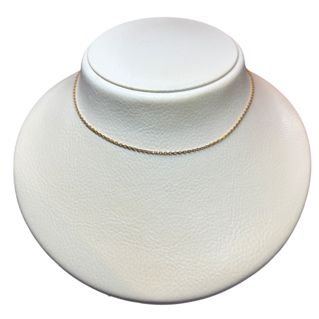 Chaîne maille forcat, 38 cm, or 750