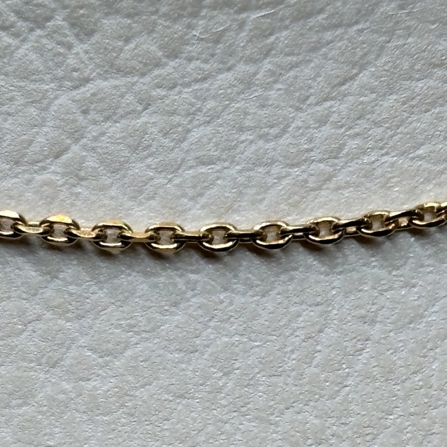 Chaîne maille forcat, 38 cm, or 750