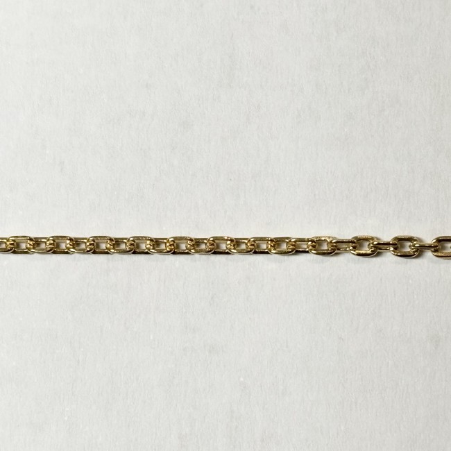 Chaîne maille forcat, 44cm, or 750, REF 260172
