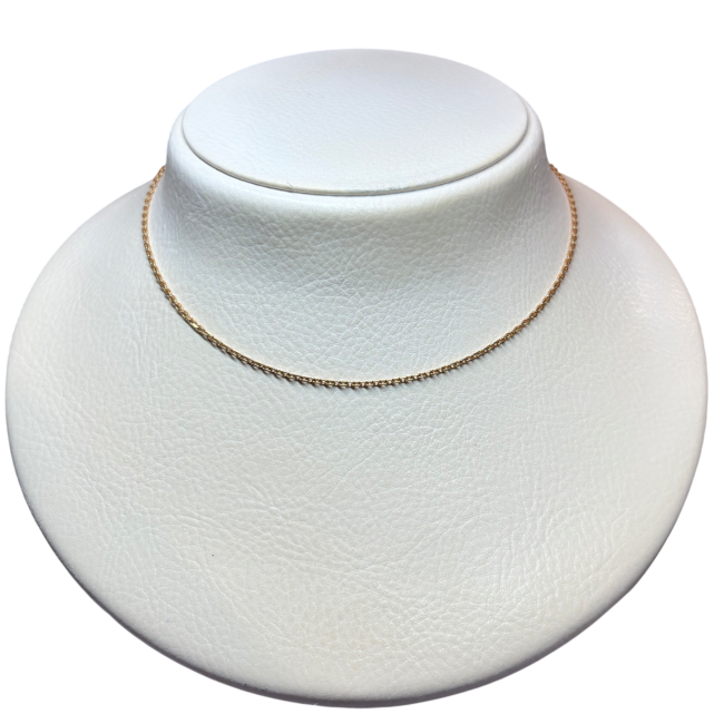 Chaîne maille forcat, 45 cm, or 750