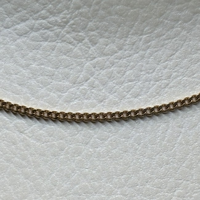 Chaîne maille gourmette, 45 cm, or 750
