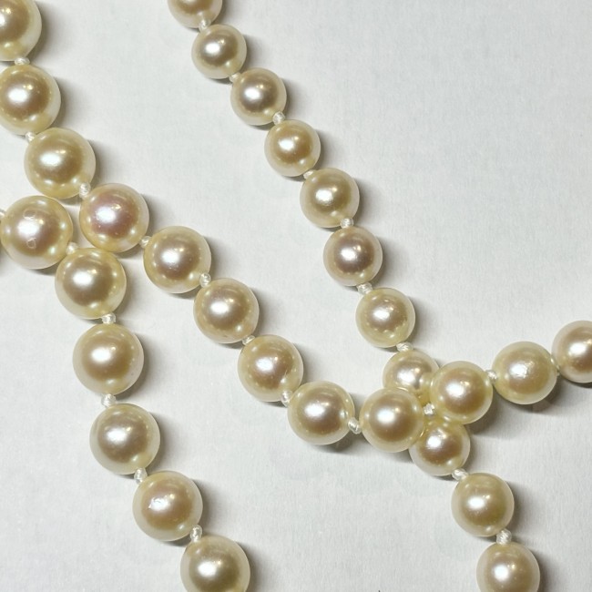 Collier chute de 97 Perles & fermoir or jaune 750 