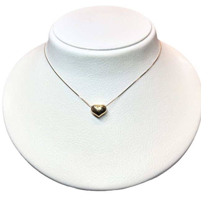 Collier coeur, or 750