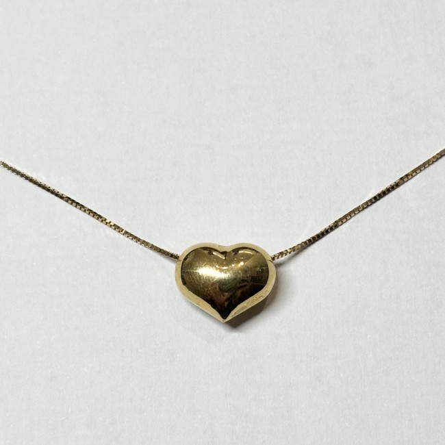 Collier coeur, or 750