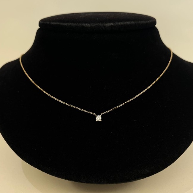 Collier or 750 & diamant