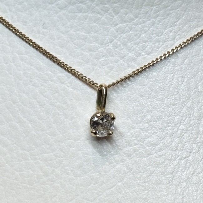 Collier or 750 diamant