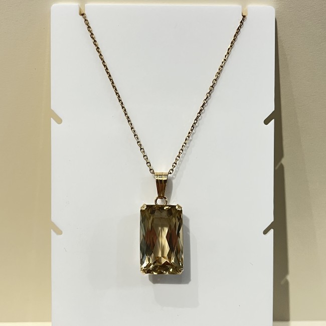Pendentif or 750 citrine