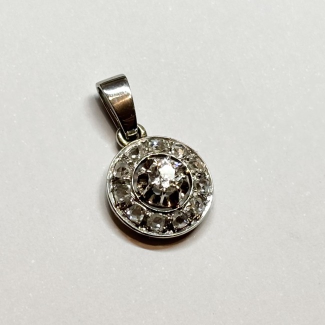 Pendentif rond Diamants, or 750